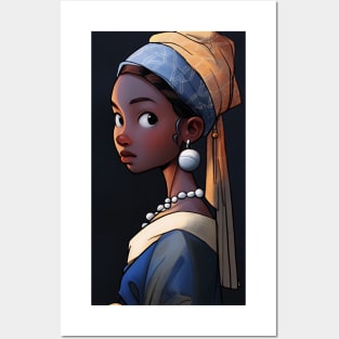 Girl with Earring Posters and Art